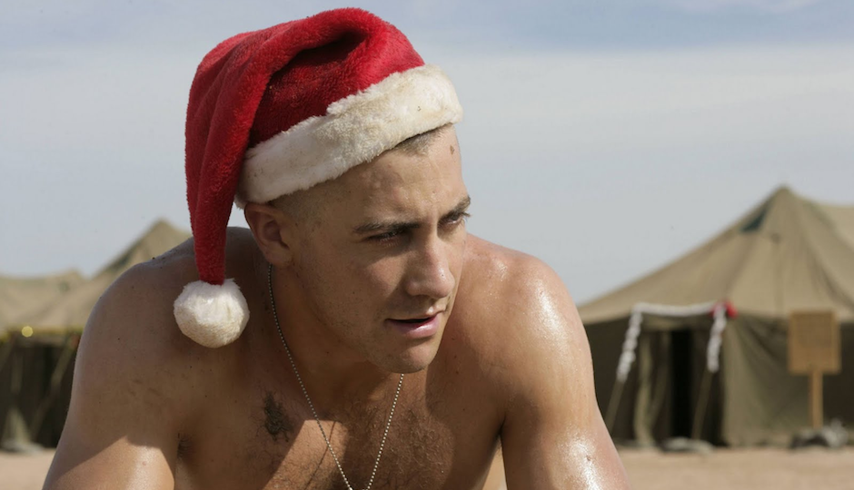 Celebrities wearing santa hats