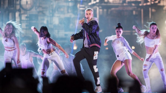 Justin Bieber during his Purpose Tour in Sydney